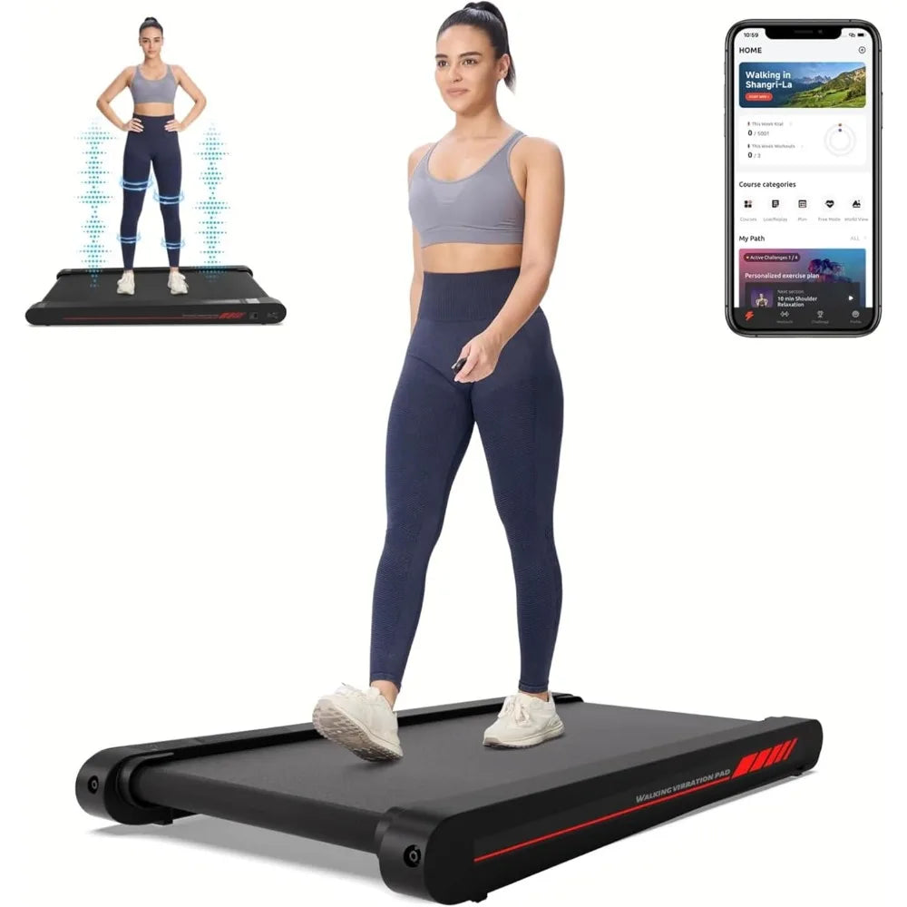 Compact 3-in-1 Walking Pad Treadmill with App & Remote | 2.5HP Low Noise Under Desk Fitness