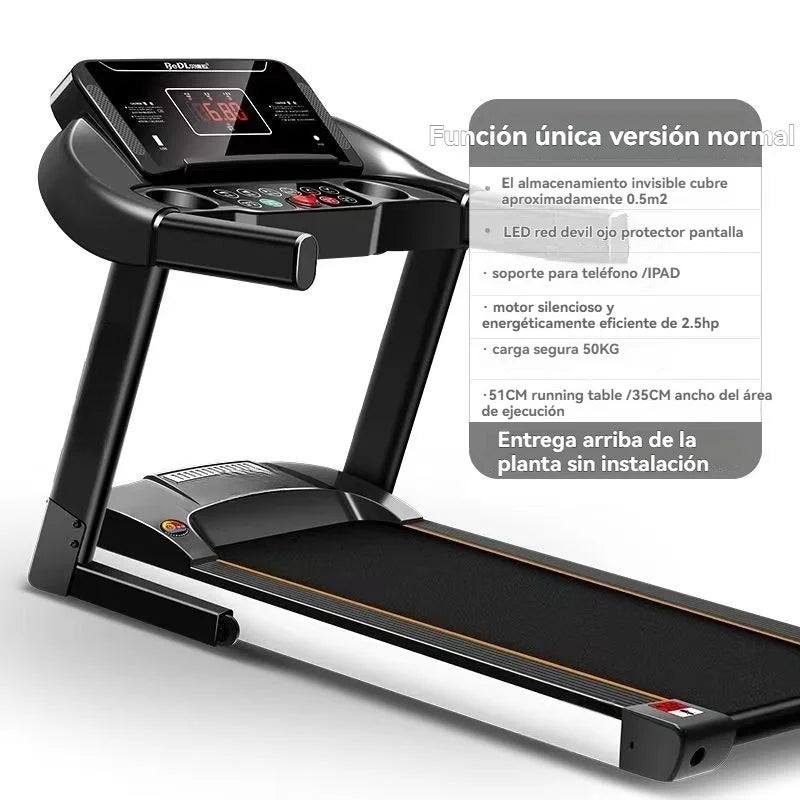 Multifunctional Foldable Running Treadmill, Mini Fitness Home Treadmill, Indoor Exercise Equipment, Gym Folding House, 220V