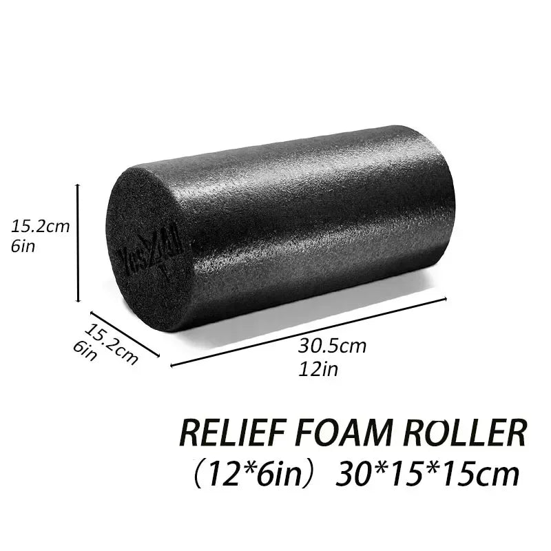 High-Density Foam Roller – 12/18/24IN for Back Pain, Yoga & Deep Tissue Massage