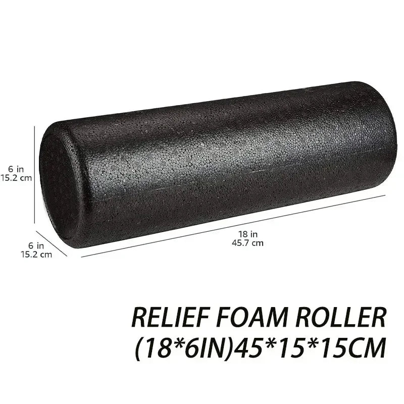 High-Density Foam Roller – 12/18/24IN for Back Pain, Yoga & Deep Tissue Massage