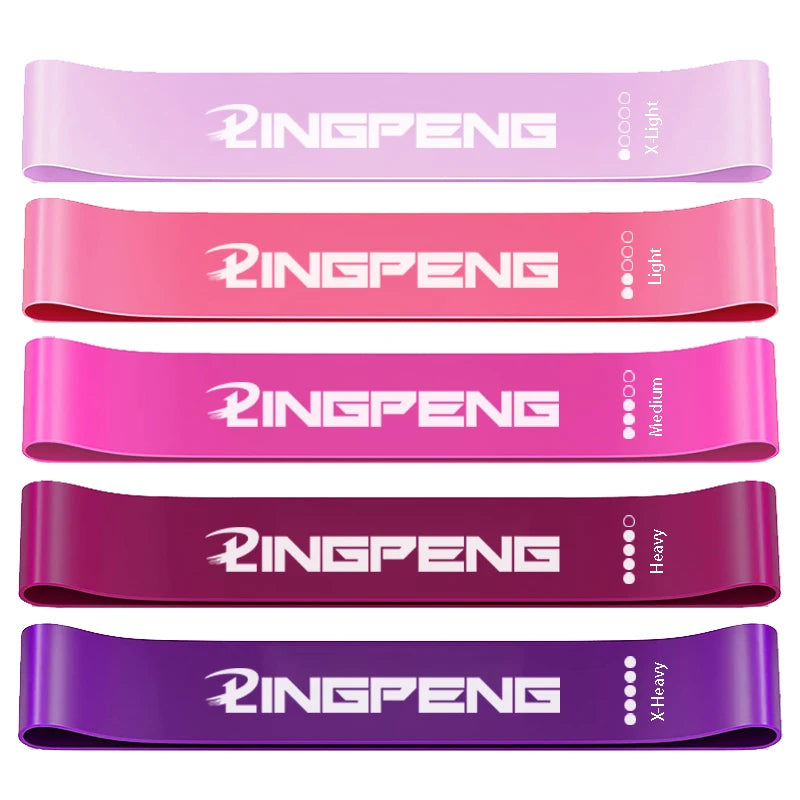5-Pack Yoga Resistance Bands – Elastic Fitness Set for Pilates, Stretching & Home Workouts
