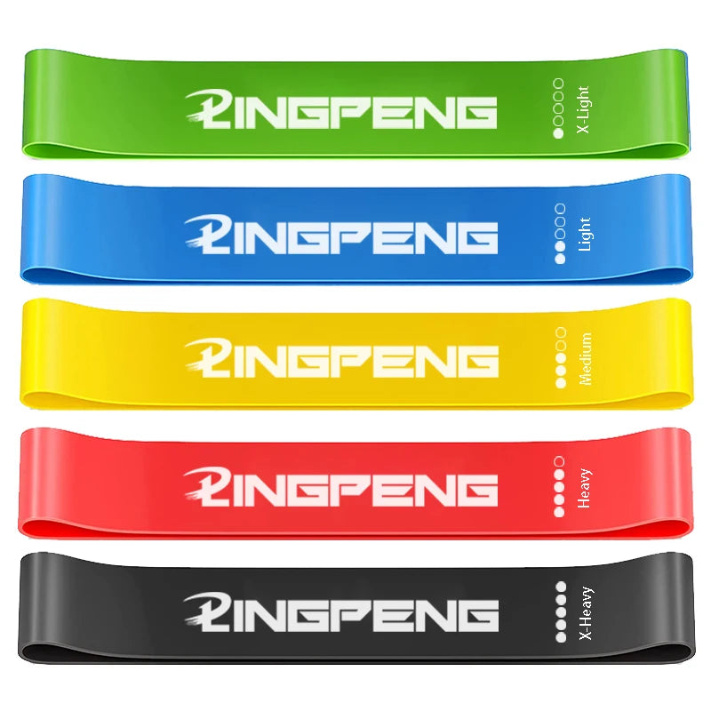 5-Pack Yoga Resistance Bands – Elastic Fitness Set for Pilates, Stretching & Home Workouts