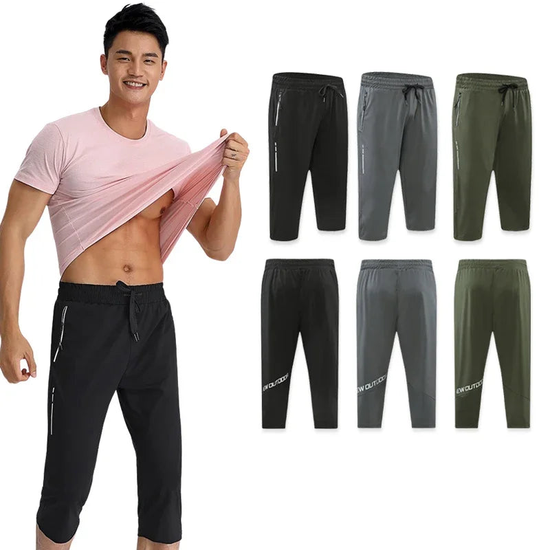 Men Sports Cropped Trousers