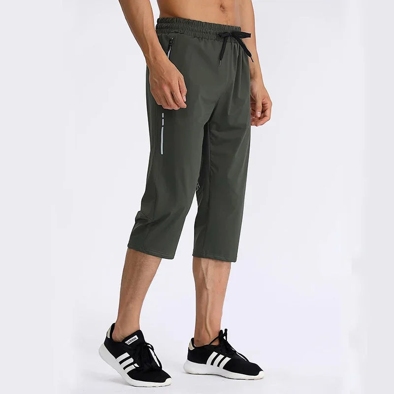 Men Sports Cropped Trousers