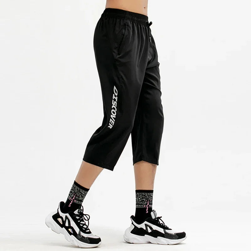 Men Sports Cropped Trousers