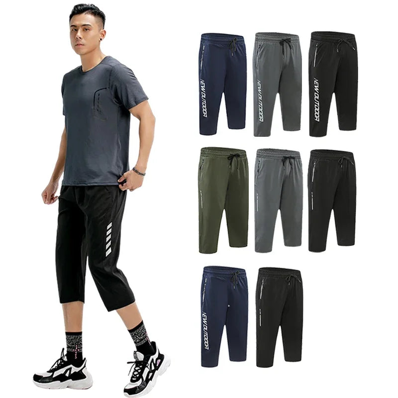 Men Sports Cropped Trousers