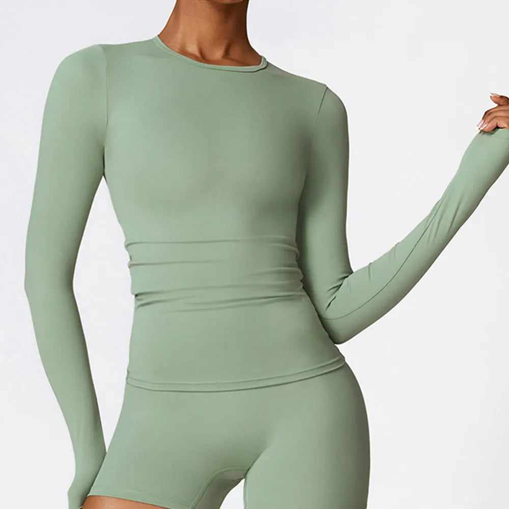 long-sleeve yoga top