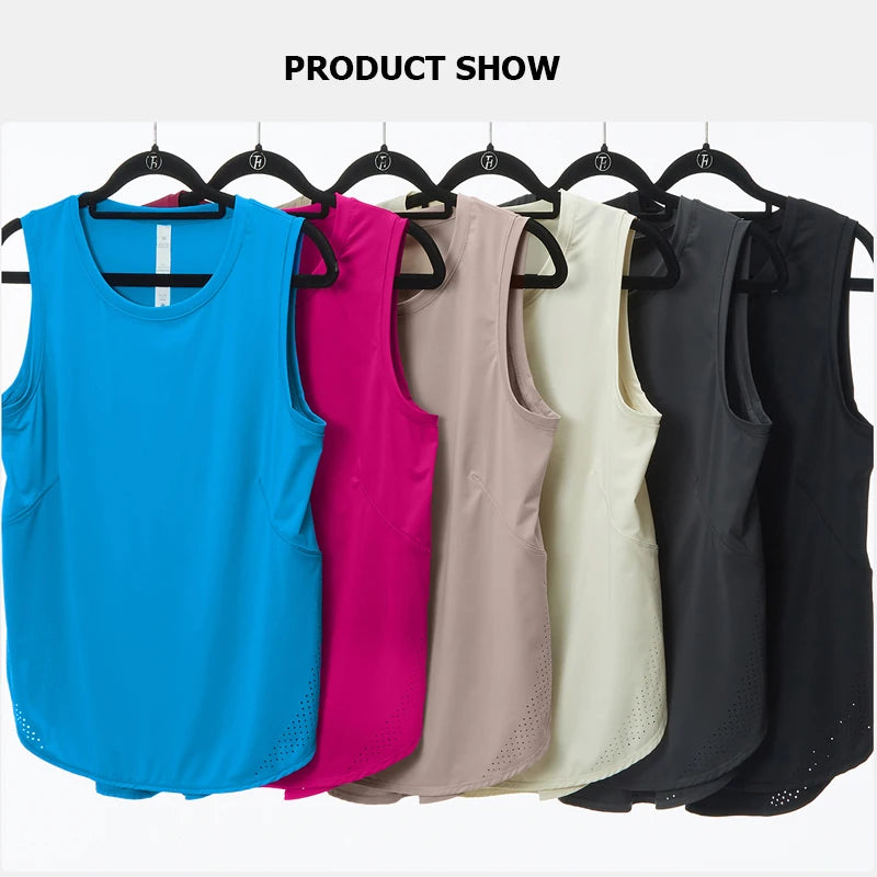 Loose Sleeveless Yoga T-Shirt