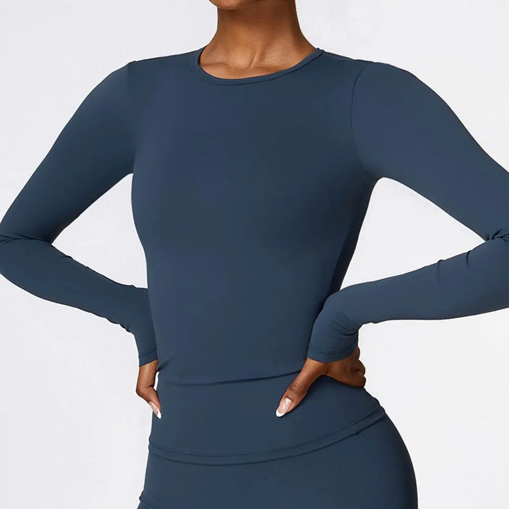 long-sleeve yoga top
