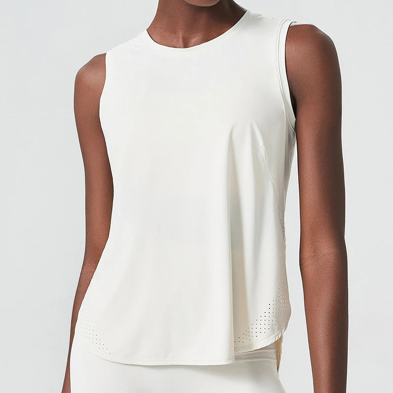 Loose Sleeveless Yoga T-Shirt