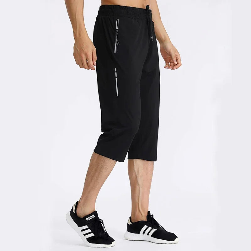Men Sports Cropped Trousers