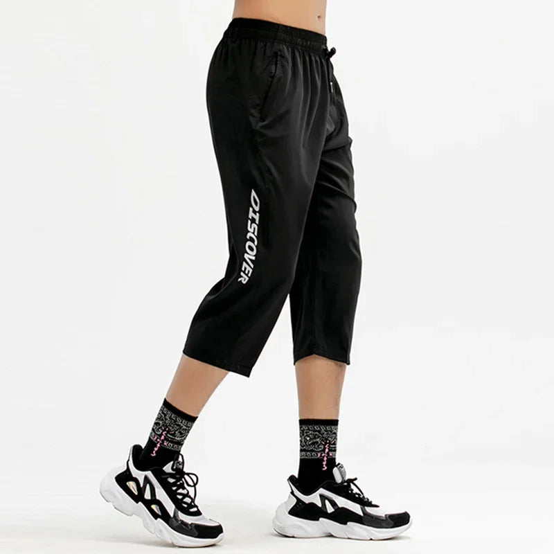 Men Sports Cropped Trousers