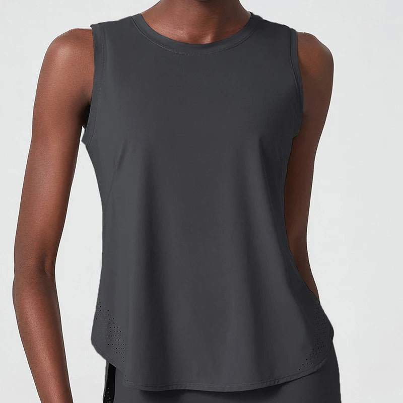 Loose Sleeveless Yoga T-Shirt