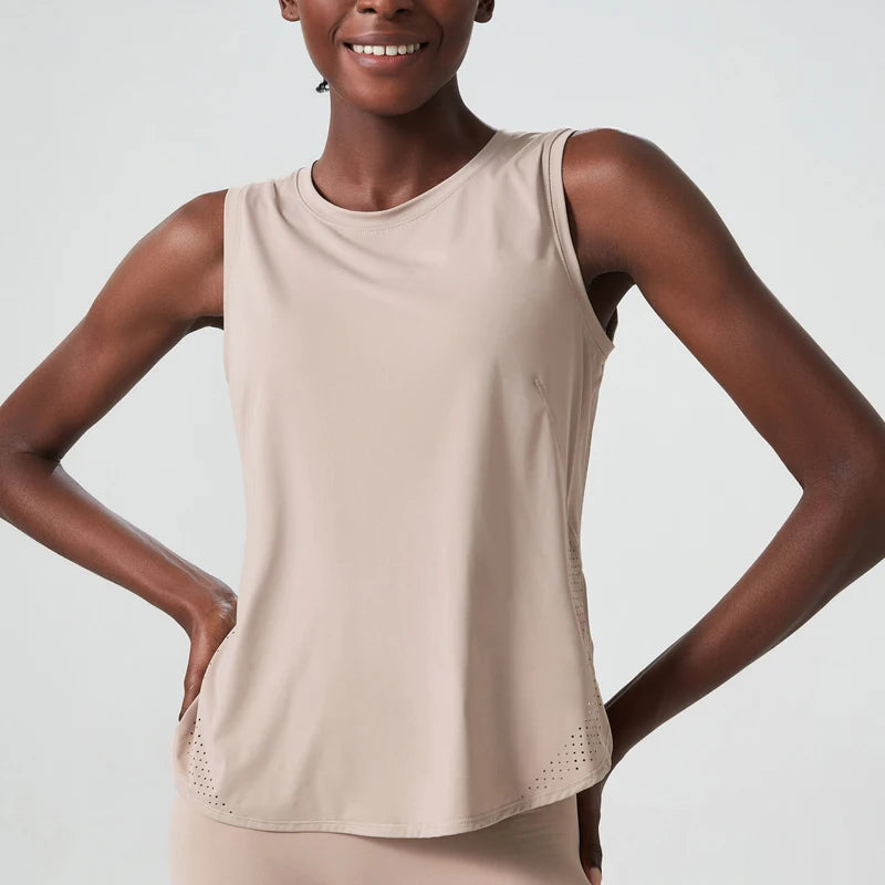 Loose Sleeveless Yoga T-Shirt