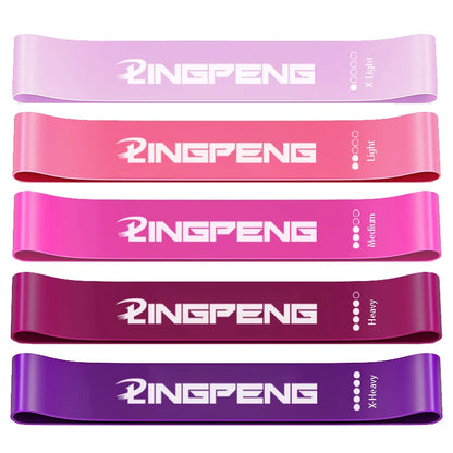 5-Pack Yoga Resistance Bands – Elastic Fitness Set for Pilates, Stretching & Home Workouts