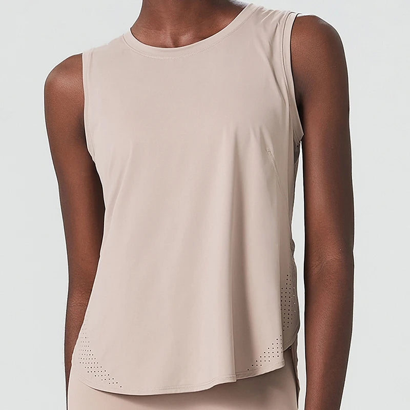 Loose Sleeveless Yoga T-Shirt