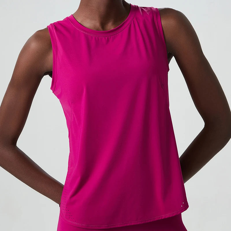 Loose Sleeveless Yoga T-Shirt