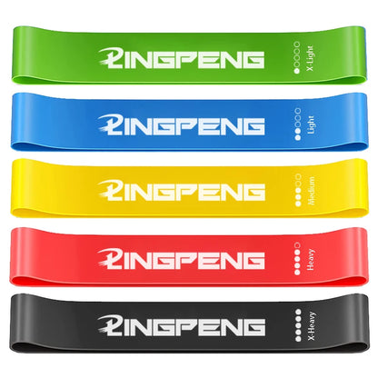 5-Pack Yoga Resistance Bands – Elastic Fitness Set for Pilates, Stretching & Home Workouts