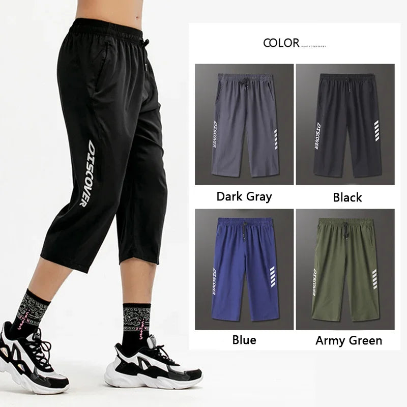 Men Sports Cropped Trousers