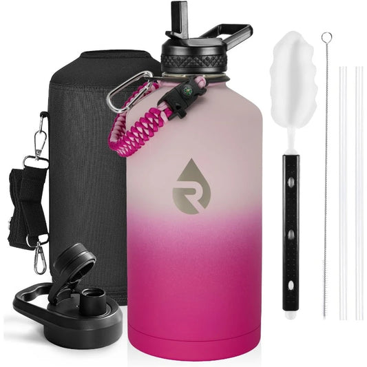 Gallon Insulated Water Bottle – Triple-Walled Stainless Steel, Leak-Proof